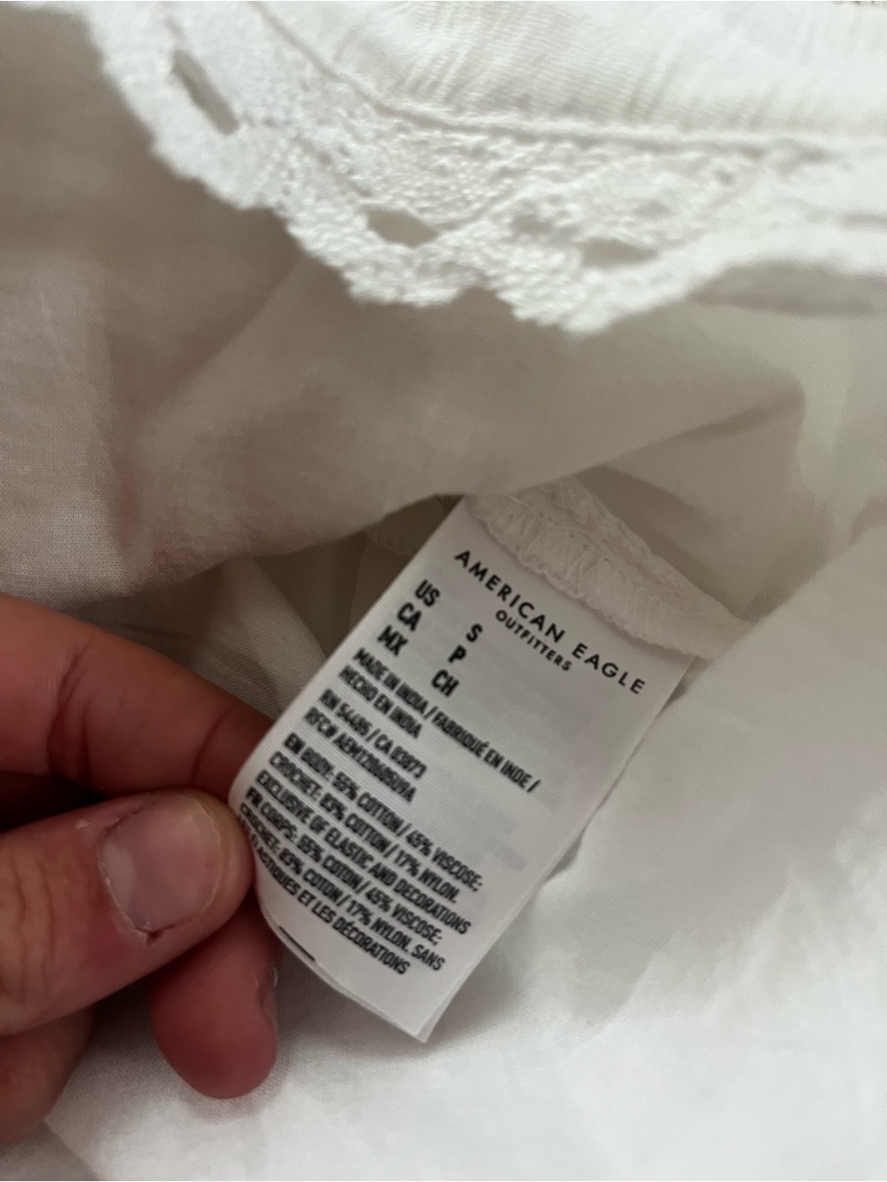 American Eagle Outfitters White Summer Mini Dress Lined Size Small - Picture 7 of 11